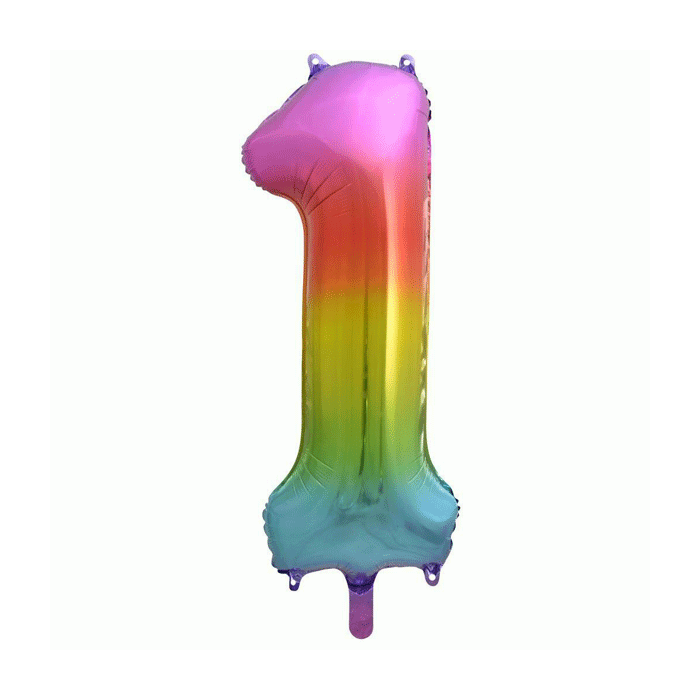 Folieballon 0 Regenboog XL
