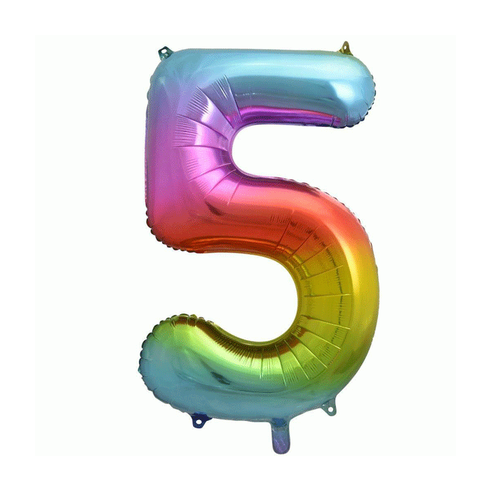 Folieballon 5 Regenboog XL 