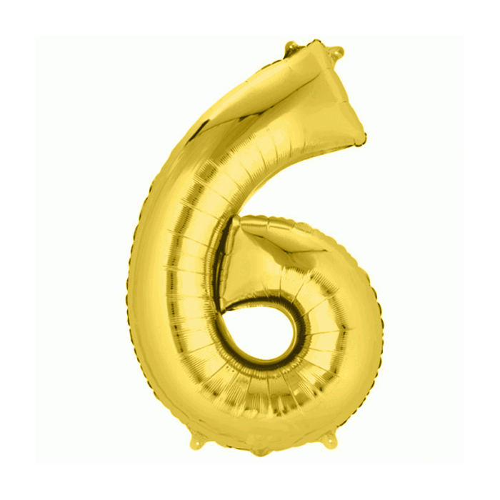 Folie Ballon 6 Goud XL
