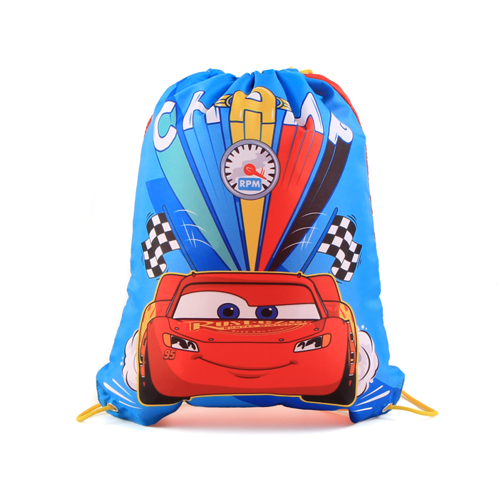 Gymtas met kleurrijk Disney Cars-design voor kinderen. Perfect voor sport, gym en zwemmen.