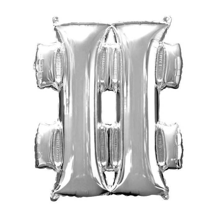 Folie Ballon # Zilver 40cm