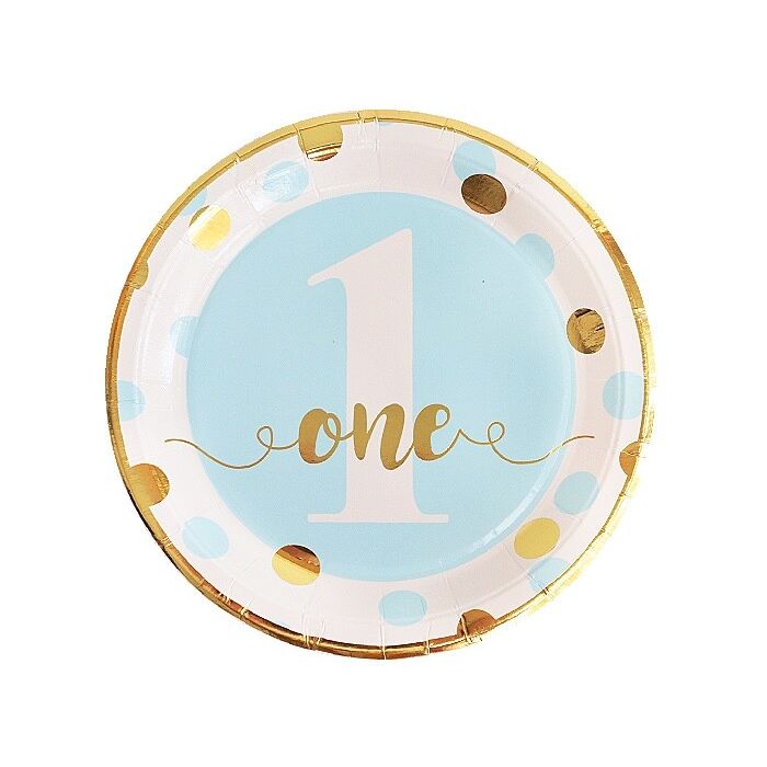 Bordjes One Blauw/Goud 