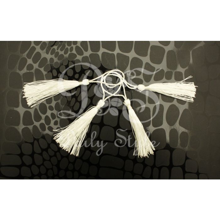 Decoratie Kwastjes Wit