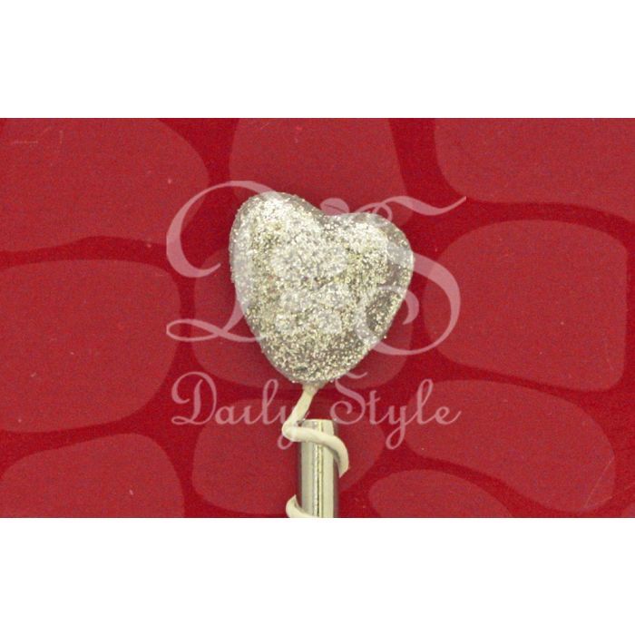 Decoratie Hart Zilver