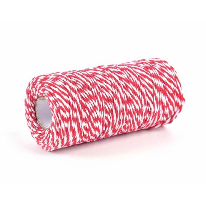 Bindtouw Katoen Rood & Wit