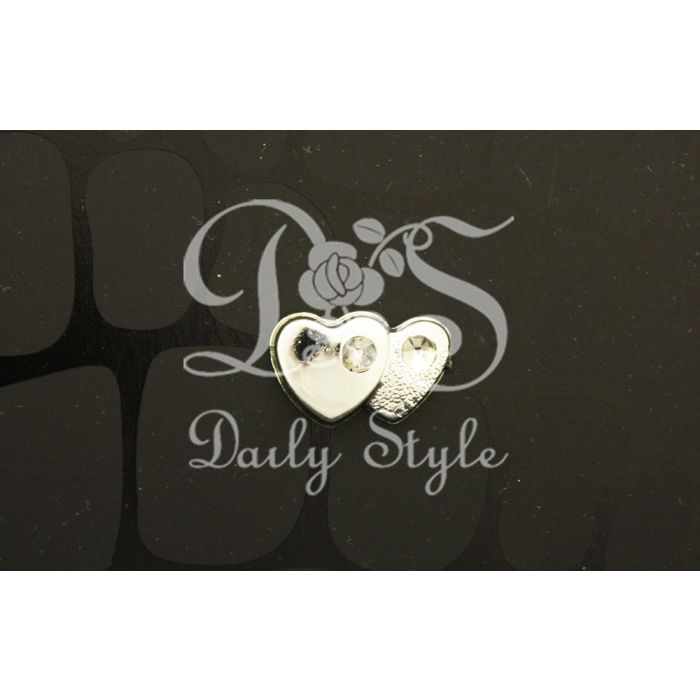 Decoratie Duo Hart Zilver