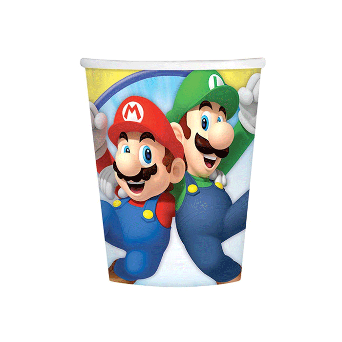 Kartonnen Bekers Super Mario (8st)