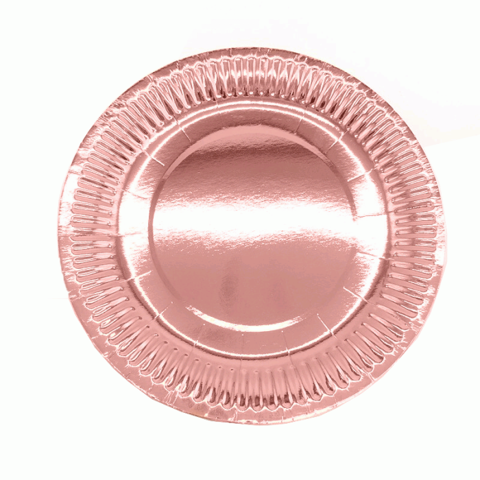 Kartonnen bordjes roségoud