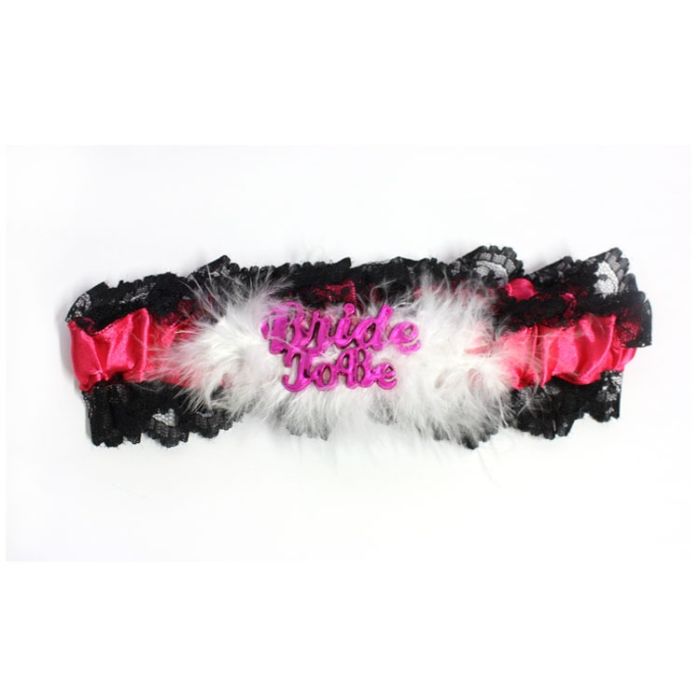 Kousenband 'Bride To Be' Fuchsia