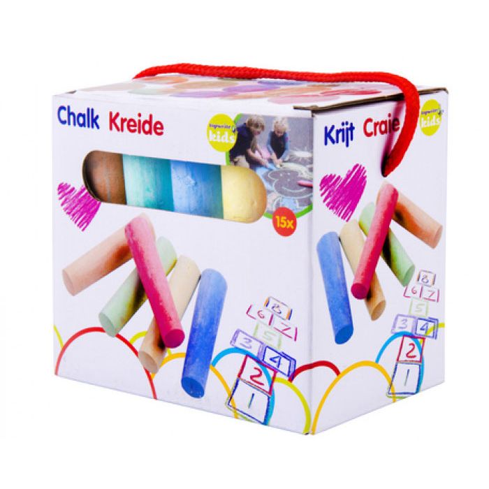 Stoepkrijt 15 stuks - Levendige kleuren
