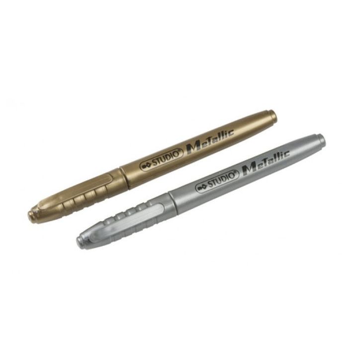 Merkstift Metallic Zilver & Goud