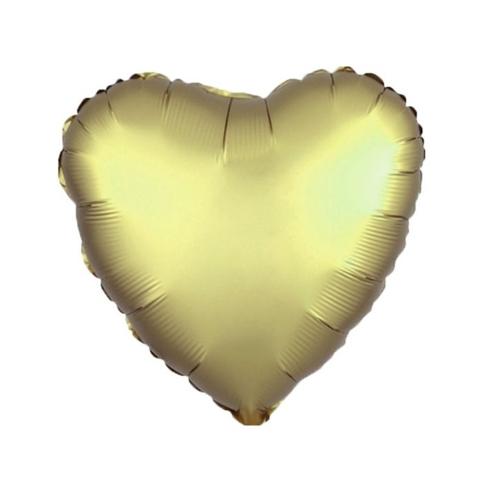 Folieballon Hart Matte Goud