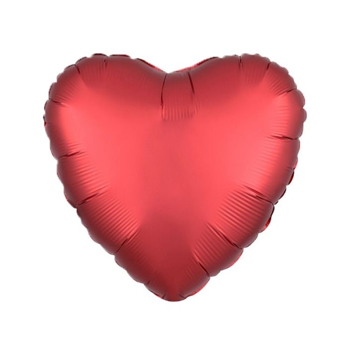 Folieballon Hart Matte Rood 