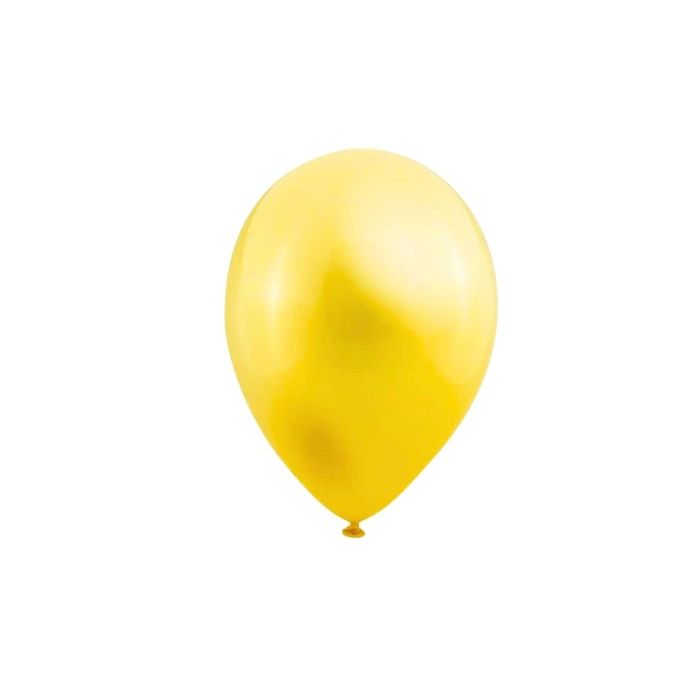 Mini metallic ballonnen geel