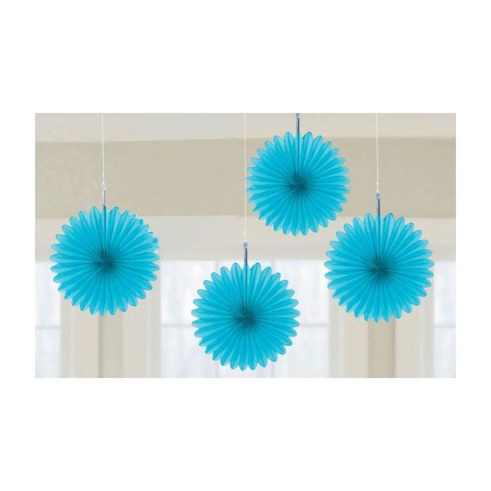 Mini Waaier Blauw 4st