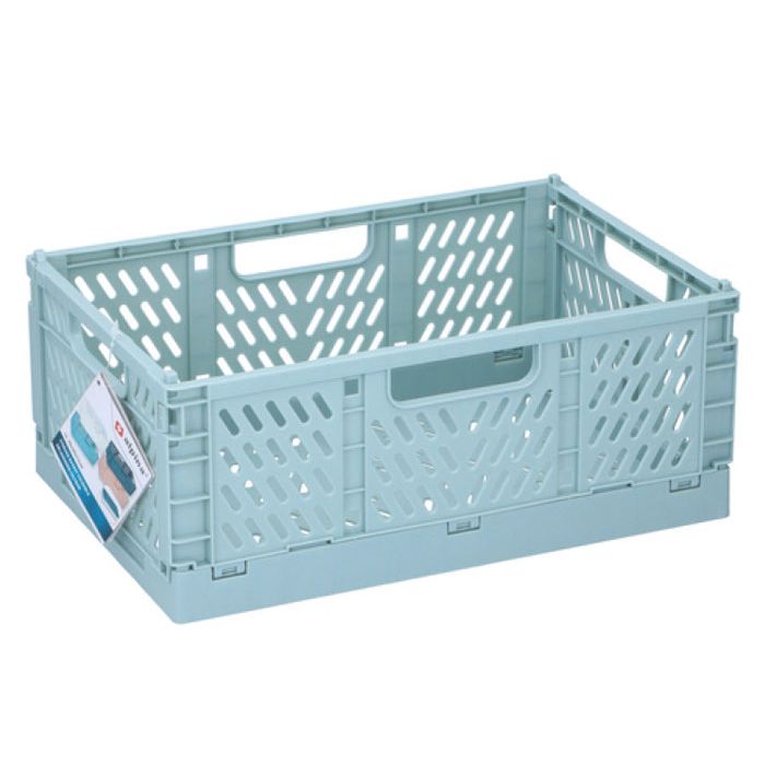 Opvouwbare opbergkrat turquoise