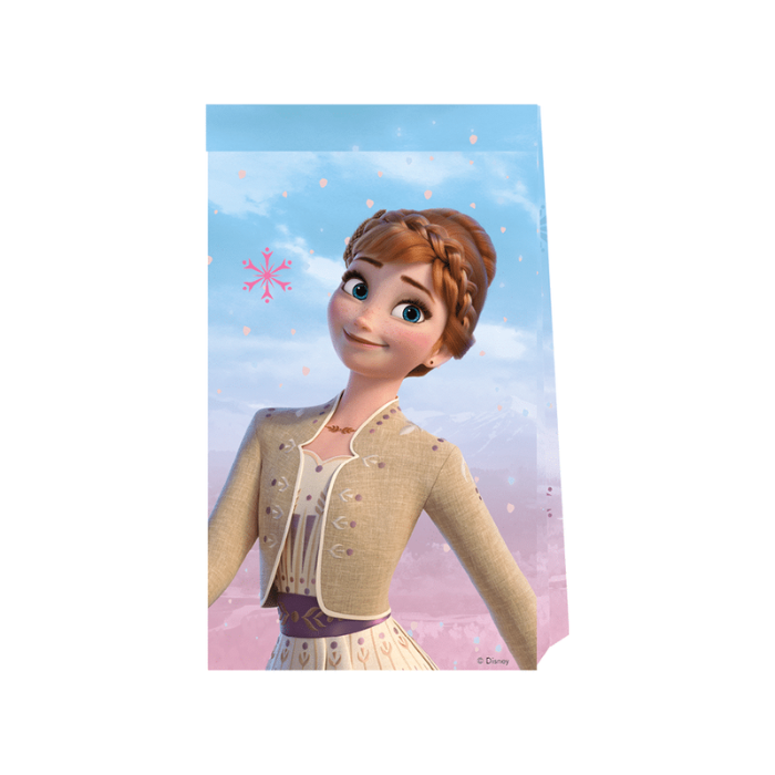 Papieren uitdeelzakjes Frozen 2 - 4 stuks