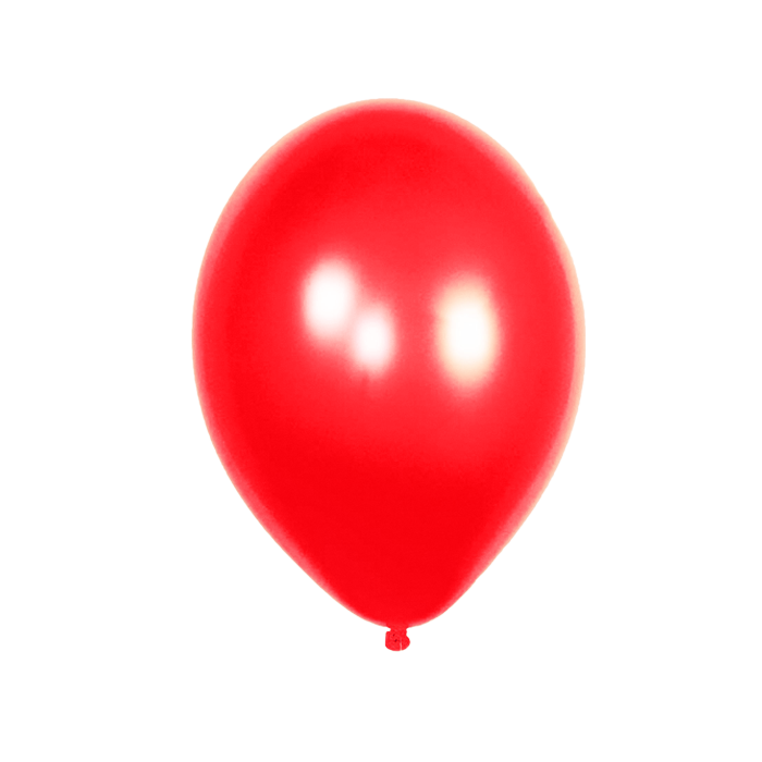 Rode latex ballonnen, opgeblazen tot 29 cm en perfect voor decoraties.