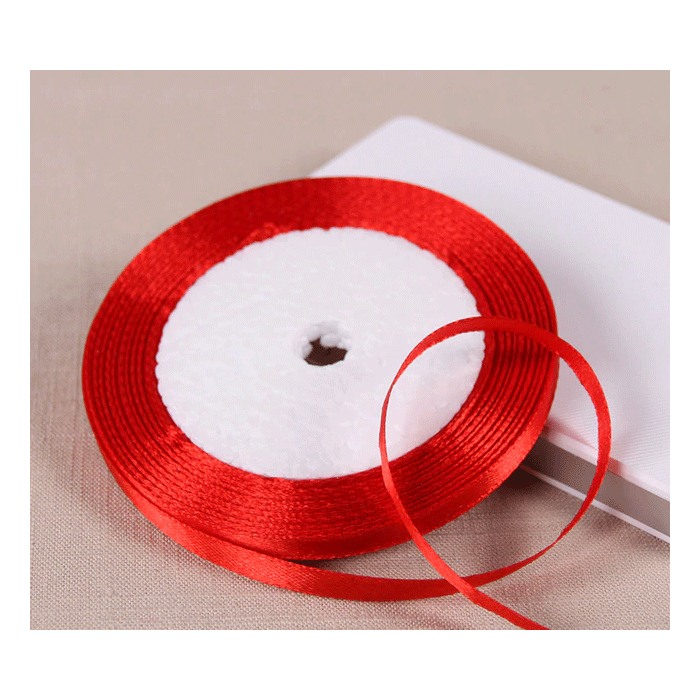 Satijnlint Rood 6mm 