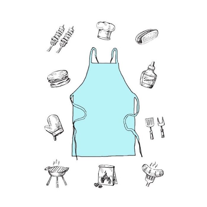 Wegwerp Schort 3-Delig Blauw