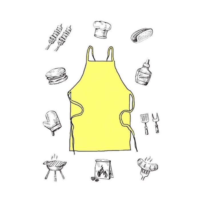 Wegwerp Schort 3-Delig Geel