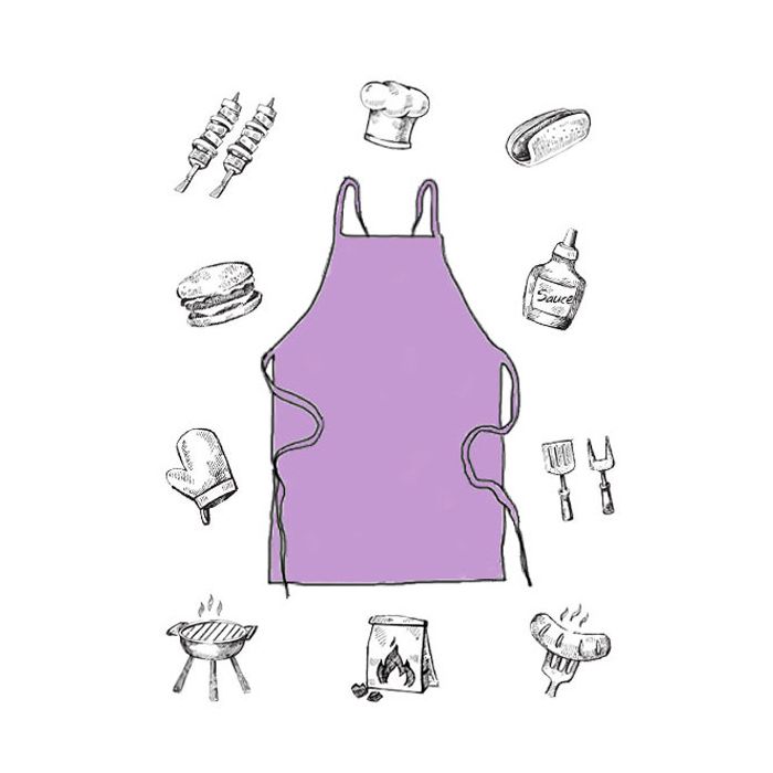 Wegwerp Schort 3-Delig Paars