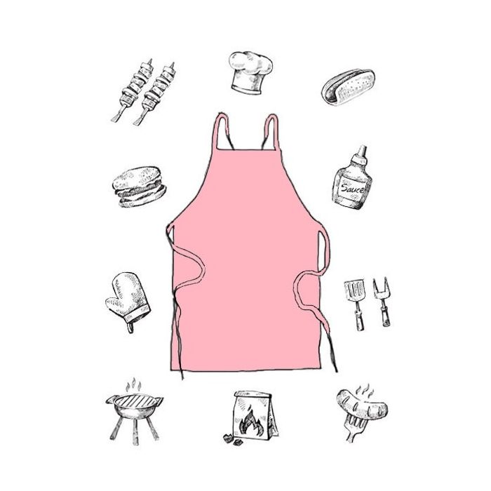 Wegwerp Schort 3-Delig Roze