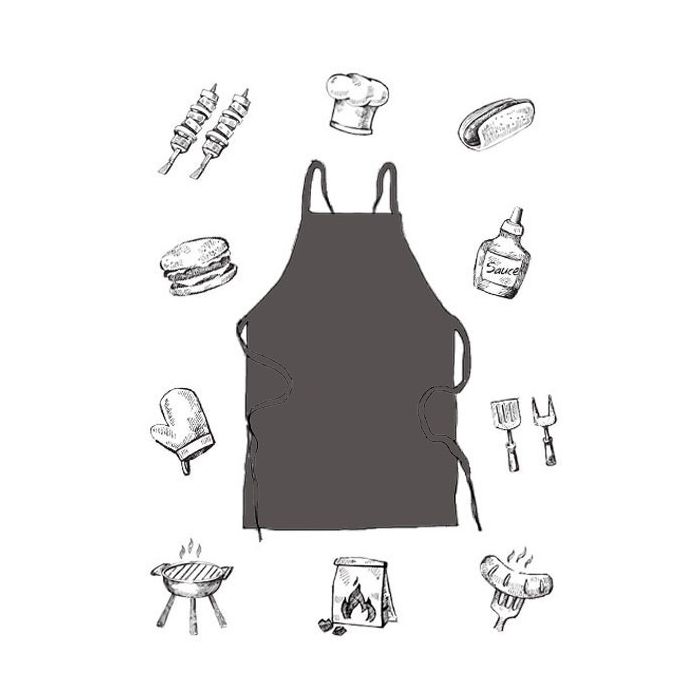 Wegwerp Schort 3-Delig Zwart