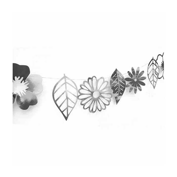 Slinger Bladeren & Bloemen Zilver (3m)