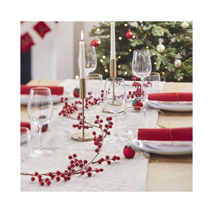 Decoratieslinger Rode Besjes Ginger Ray op tafel