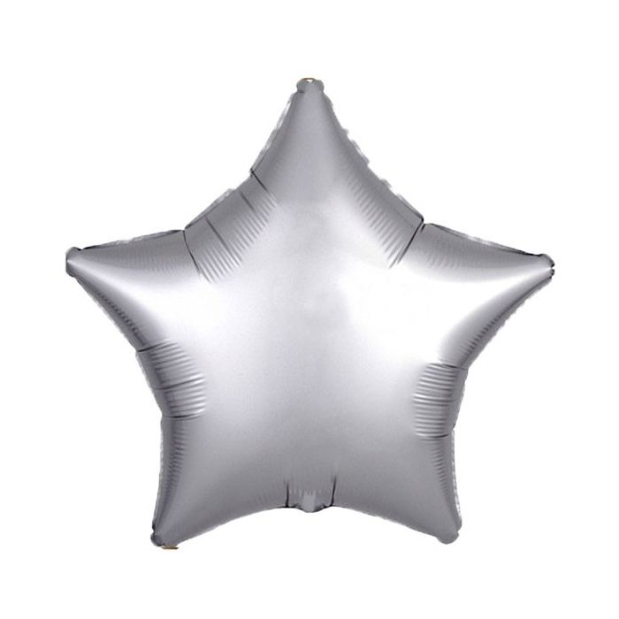 Folieballon Ster Matte Zilver