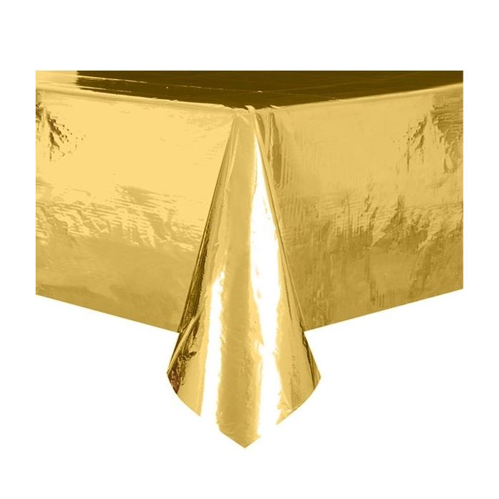Plastic Tafelkleed Metallic Goud