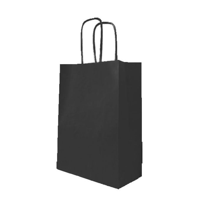 Papieren cadeautasje zwart