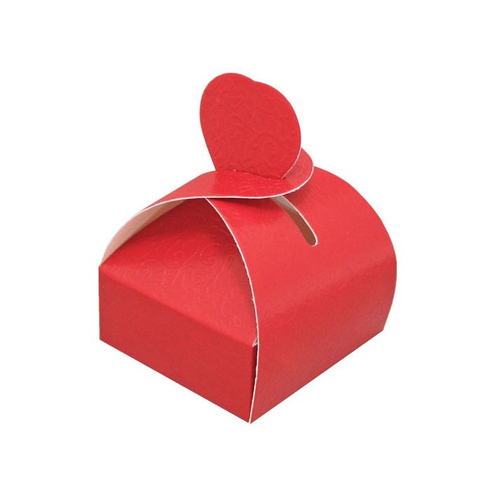 Vouwdoos Hart Relief Rood 