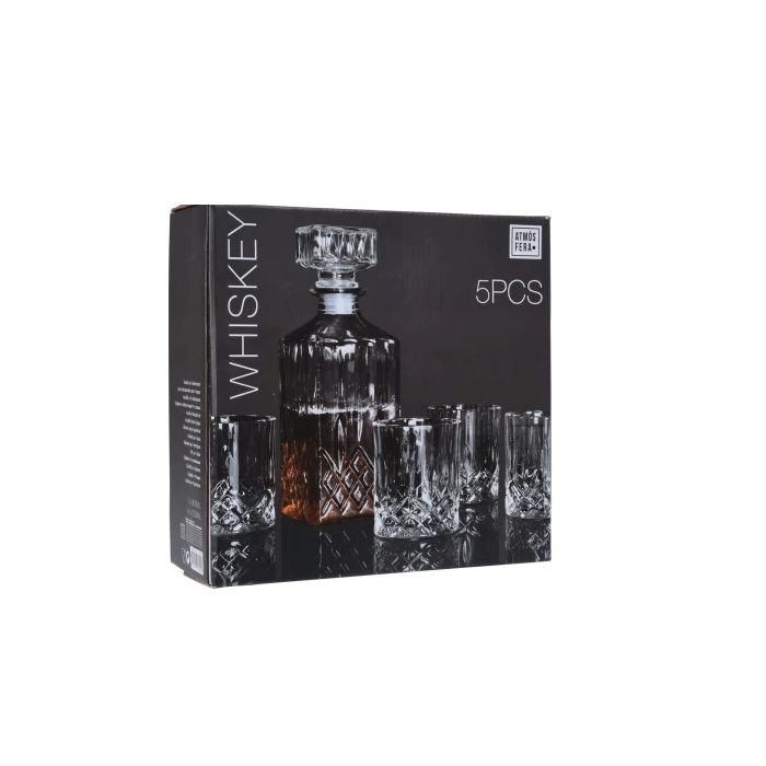 Awemoz® - Whisky Karaf Set - 900 ml - Wereldbol - Whiskykaraf - Whiskey Karaf - Schenktuit