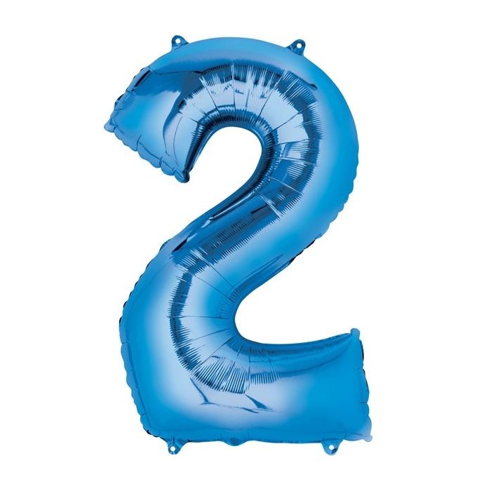 Folieballon 2 Blauw XL