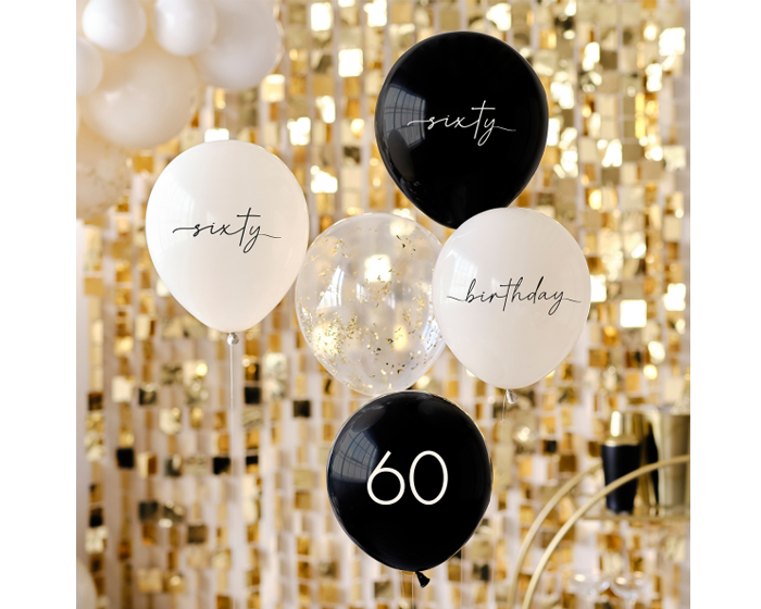 Ballonnen 60 Zwart, Nude & Champagne Ginger Ray (5st) |