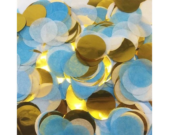 Beheer Voorstel versnelling Zijdevloei Confetti Blauw/Goud/Wit (15g) | Daily Style