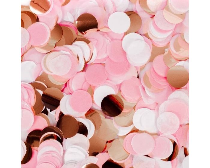 Zijdevloei Confetti Roze/Roségoud (15g) Style