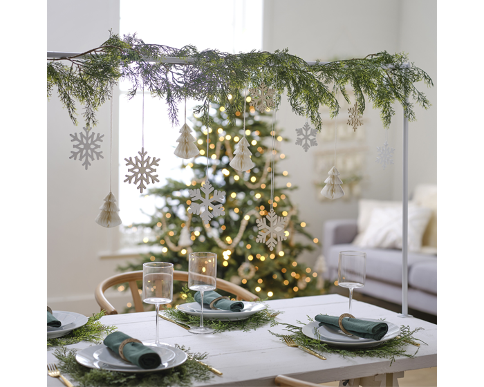 Arbeid filosofie oogst Hangdecoratie Sneeuwvlok & Kerstboom Ginger Ray (12st) | Daily Style
