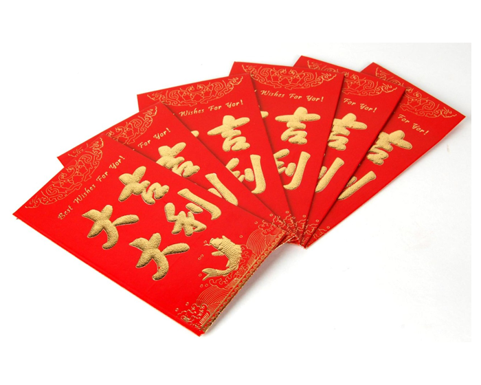 plein recorder Gewoon Chinese Rode Envelop Best Wishes (6st) | Daily Style