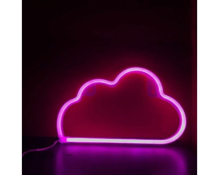 Grondig heilige Misverstand Neon LED Lamp Wolkje Roze | Daily Style