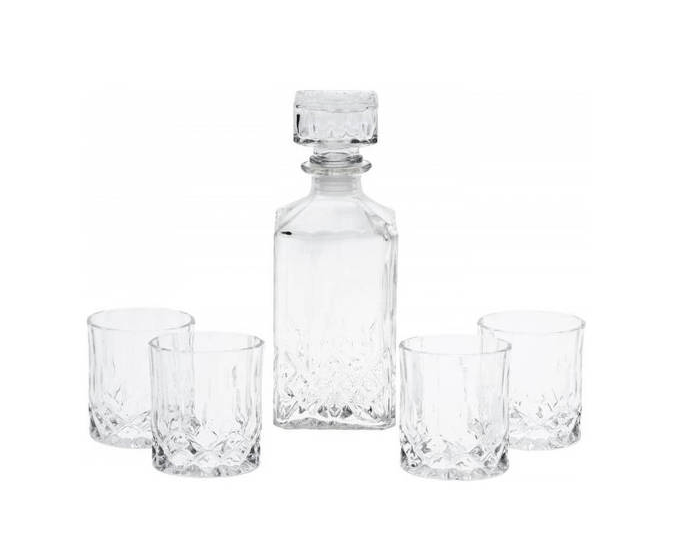 een keer parfum klein Whiskey Karaf Set met 4 glazen | Daily Style