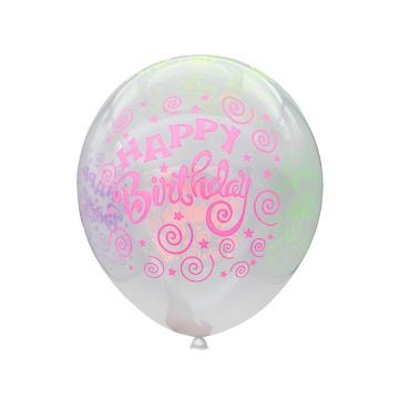 Ballonnen Happy Birthday Neon (10st) 