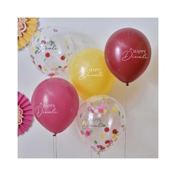 Ballonnen Happy Diwali (5st) 