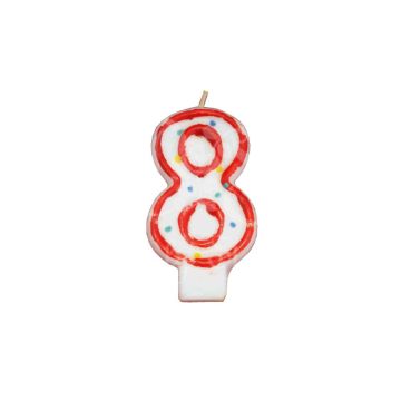 Verjaardagskaars Cijfer 8
