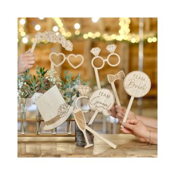 Photobooth Props Hout Rustic Romance Ginger Ray (10st)