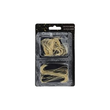 Kerstboomhaakjes Goud - 150 stuks