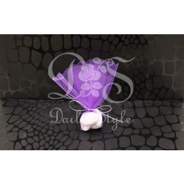 Tule Rondjes Kaal Ø24cm Paars