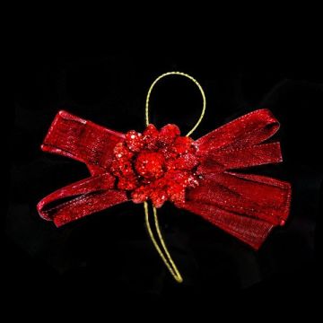 Strikje Zonnebloem Bordeaux